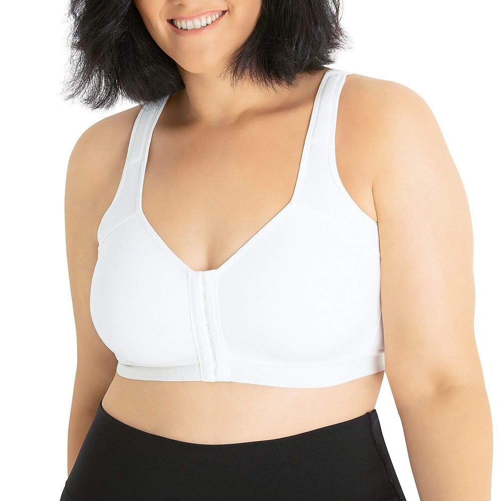 Leading Lady The Lillian 42B White Back Smoothing Seamless Support Bra 5503
